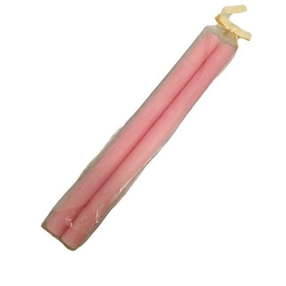 Pottery Barn Pink Taper Candles Easter Spring Stick - Picture 1 of 5